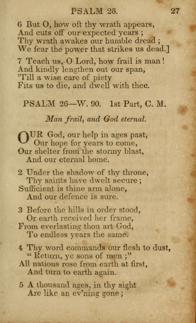 Hymns and Spiritual Songs, Original and Selected, for the Use of Christians. (5th ed.) page 27