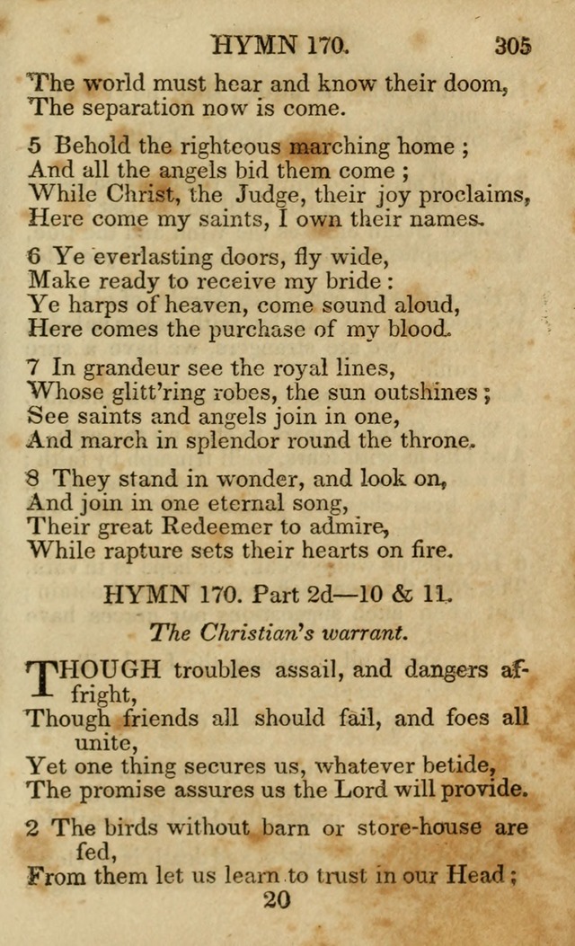 Hymns and Spiritual Songs, Original and Selected, for the Use of Christians. (5th ed.) page 315