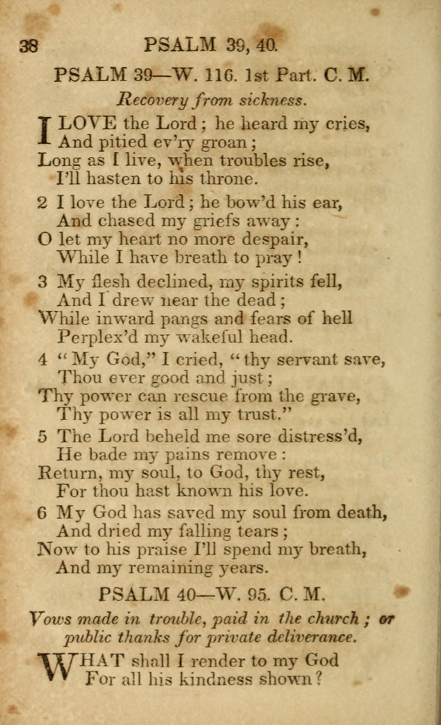 Hymns and Spiritual Songs, Original and Selected, for the Use of Christians. (5th ed.) page 38
