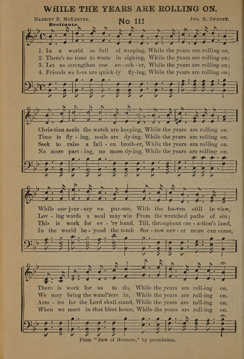 Harvest Bells Nos. 1, 2 and 3: Is filled with new and beautiful songs, suitable for churches, Sunday-schools, revivals and all religious meetings page 112