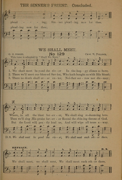 Harvest Bells Nos. 1, 2 and 3: Is filled with new and beautiful songs, suitable for churches, Sunday-schools, revivals and all religious meetings page 127
