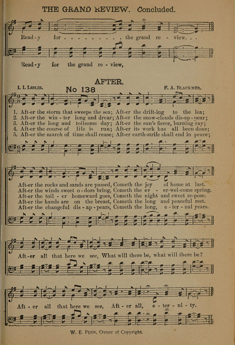 Harvest Bells Nos. 1, 2 and 3: Is filled with new and beautiful songs, suitable for churches, Sunday-schools, revivals and all religious meetings page 135