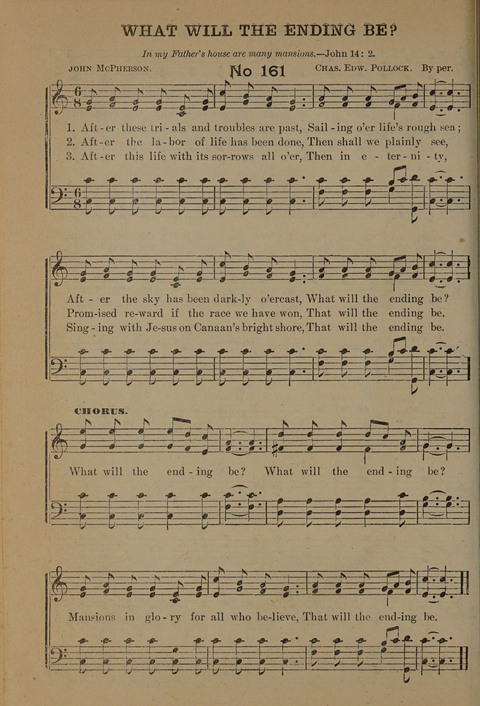 Harvest Bells Nos. 1, 2 and 3: Is filled with new and beautiful songs, suitable for churches, Sunday-schools, revivals and all religious meetings page 158