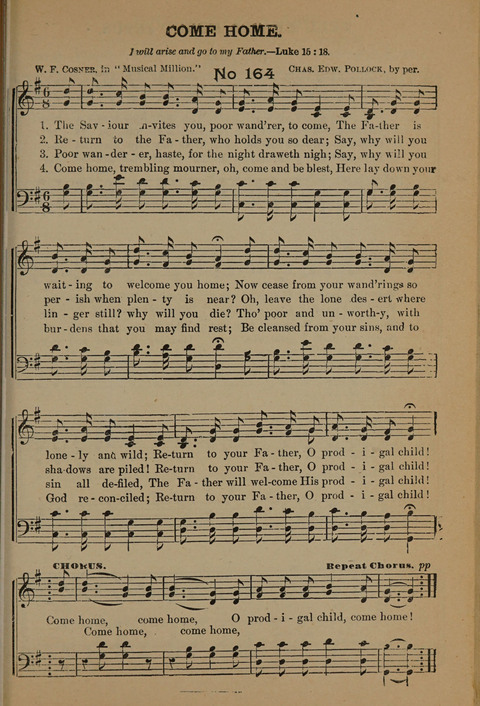 Harvest Bells Nos. 1, 2 and 3: Is filled with new and beautiful songs, suitable for churches, Sunday-schools, revivals and all religious meetings page 161