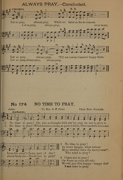 Harvest Bells Nos. 1, 2 and 3: Is filled with new and beautiful songs, suitable for churches, Sunday-schools, revivals and all religious meetings page 173