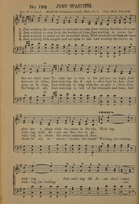 Harvest Bells Nos. 1, 2 and 3: Is filled with new and beautiful songs, suitable for churches, Sunday-schools, revivals and all religious meetings page 194