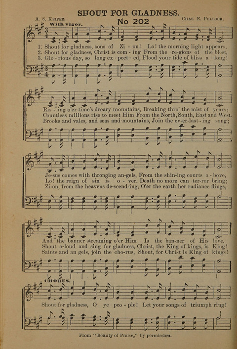 Harvest Bells Nos. 1, 2 and 3: Is filled with new and beautiful songs, suitable for churches, Sunday-schools, revivals and all religious meetings page 196