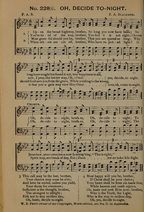 Harvest Bells Nos. 1, 2 and 3: Is filled with new and beautiful songs, suitable for churches, Sunday-schools, revivals and all religious meetings page 220
