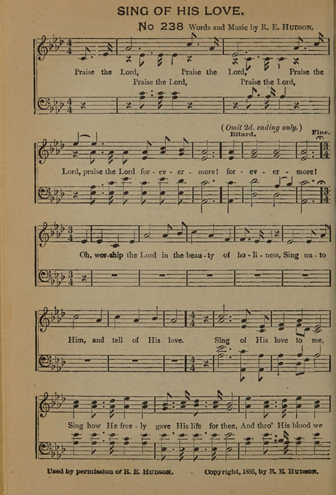 Harvest Bells Nos. 1, 2 and 3: Is filled with new and beautiful songs, suitable for churches, Sunday-schools, revivals and all religious meetings page 232
