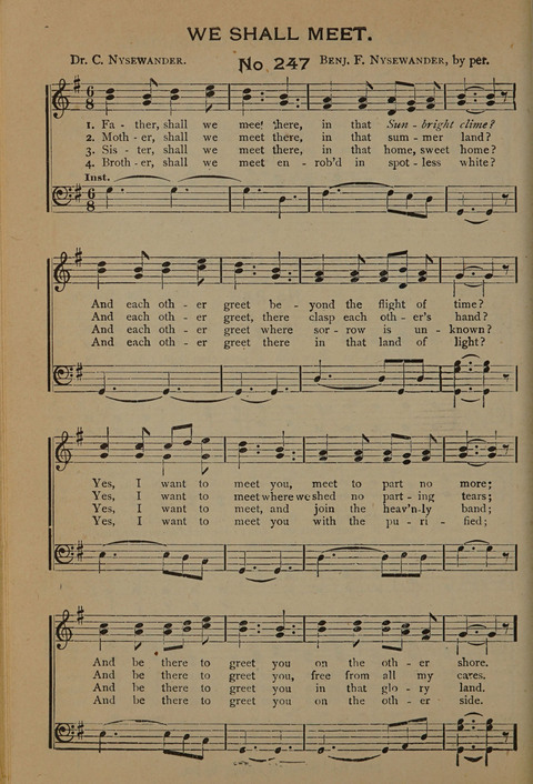 Harvest Bells Nos. 1, 2 and 3: Is filled with new and beautiful songs, suitable for churches, Sunday-schools, revivals and all religious meetings page 242