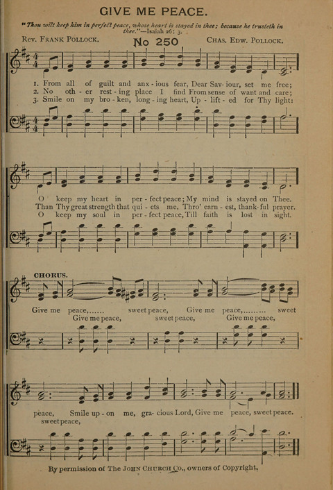 Harvest Bells Nos. 1, 2 and 3: Is filled with new and beautiful songs, suitable for churches, Sunday-schools, revivals and all religious meetings page 245