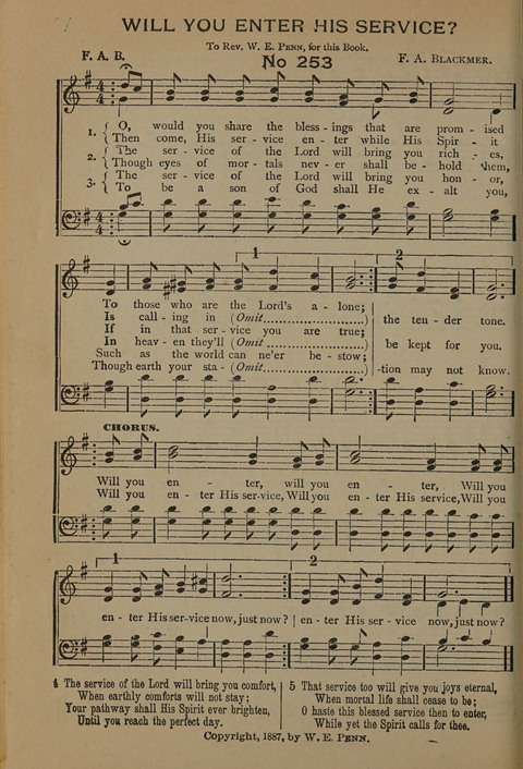 Harvest Bells Nos. 1, 2 and 3: Is filled with new and beautiful songs, suitable for churches, Sunday-schools, revivals and all religious meetings page 248