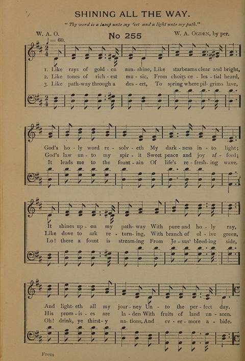 Harvest Bells Nos. 1, 2 and 3: Is filled with new and beautiful songs, suitable for churches, Sunday-schools, revivals and all religious meetings page 250
