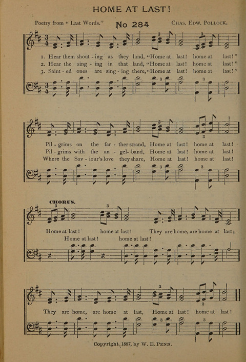 Harvest Bells Nos. 1, 2 and 3: Is filled with new and beautiful songs, suitable for churches, Sunday-schools, revivals and all religious meetings page 278