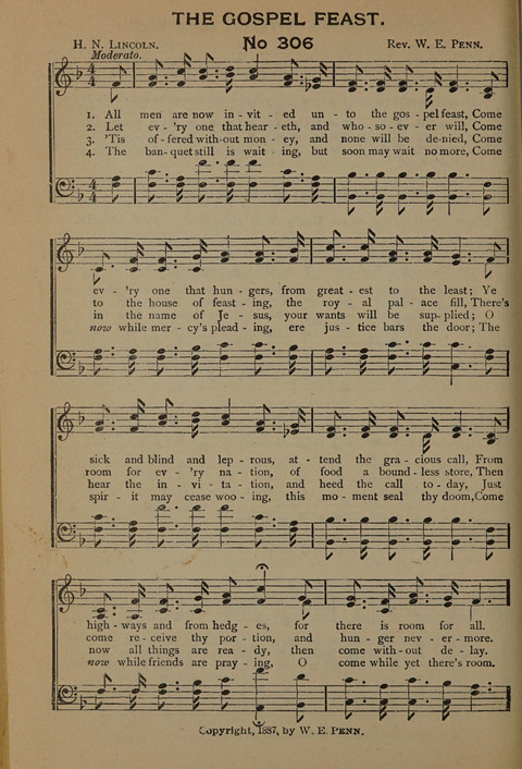 Harvest Bells Nos. 1, 2 and 3: Is filled with new and beautiful songs, suitable for churches, Sunday-schools, revivals and all religious meetings page 300