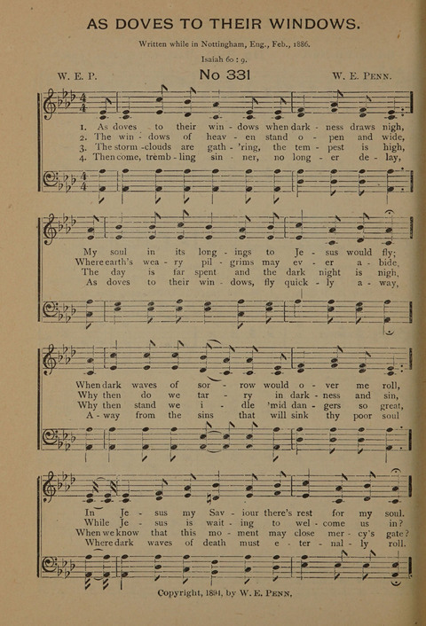 Harvest Bells Nos. 1, 2 and 3: Is filled with new and beautiful songs, suitable for churches, Sunday-schools, revivals and all religious meetings page 328