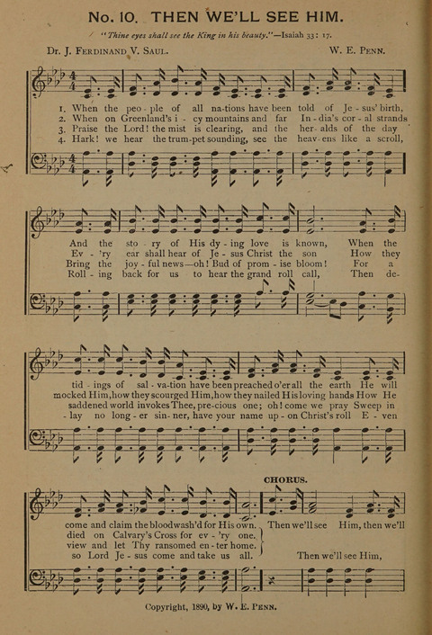Harvest Bells Nos. 1, 2 and 3: Is filled with new and beautiful songs, suitable for churches, Sunday-schools, revivals and all religious meetings page 354