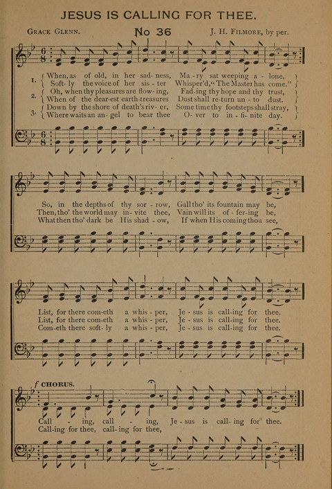 Harvest Bells Nos. 1, 2 and 3: Is filled with new and beautiful songs, suitable for churches, Sunday-schools, revivals and all religious meetings page 37