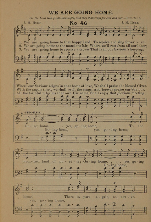 Harvest Bells Nos. 1, 2 and 3: Is filled with new and beautiful songs, suitable for churches, Sunday-schools, revivals and all religious meetings page 46