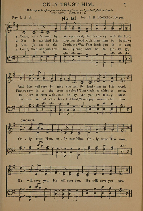 Harvest Bells Nos. 1, 2 and 3: Is filled with new and beautiful songs, suitable for churches, Sunday-schools, revivals and all religious meetings page 51
