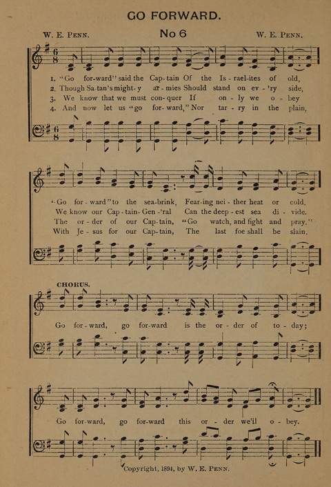 Harvest Bells Nos. 1, 2 and 3: Is filled with new and beautiful songs, suitable for churches, Sunday-schools, revivals and all religious meetings page 6
