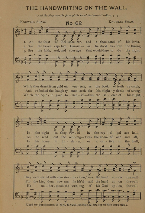Harvest Bells Nos. 1, 2 and 3: Is filled with new and beautiful songs, suitable for churches, Sunday-schools, revivals and all religious meetings page 60