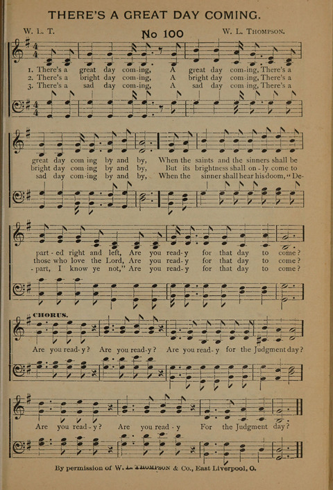 Harvest Bells Nos. 1, 2 and 3: Is filled with new and beautiful songs, suitable for churches, Sunday-schools, revivals and all religious meetings page 99