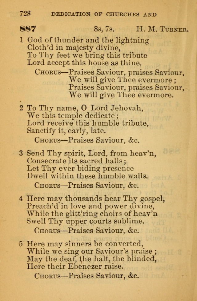 The Hymn Book of the African Methodist Episcopal Church: being a collection of hymns, sacred songs and chants (5th ed.) page 737