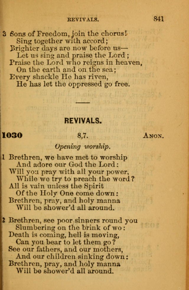 The Hymn Book of the African Methodist Episcopal Church: being a collection of hymns, sacred songs and chants (5th ed.) page 850