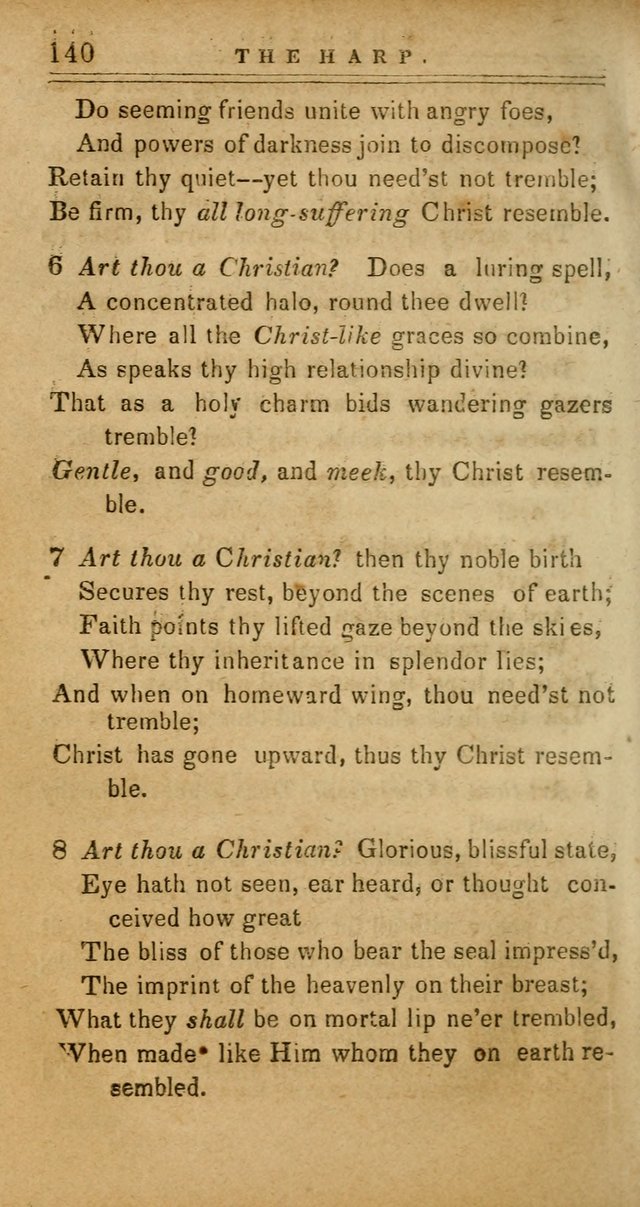 The Harp: being a collection of hymns and spiritual songs, adapted to all purposes of social and religious worship page 140