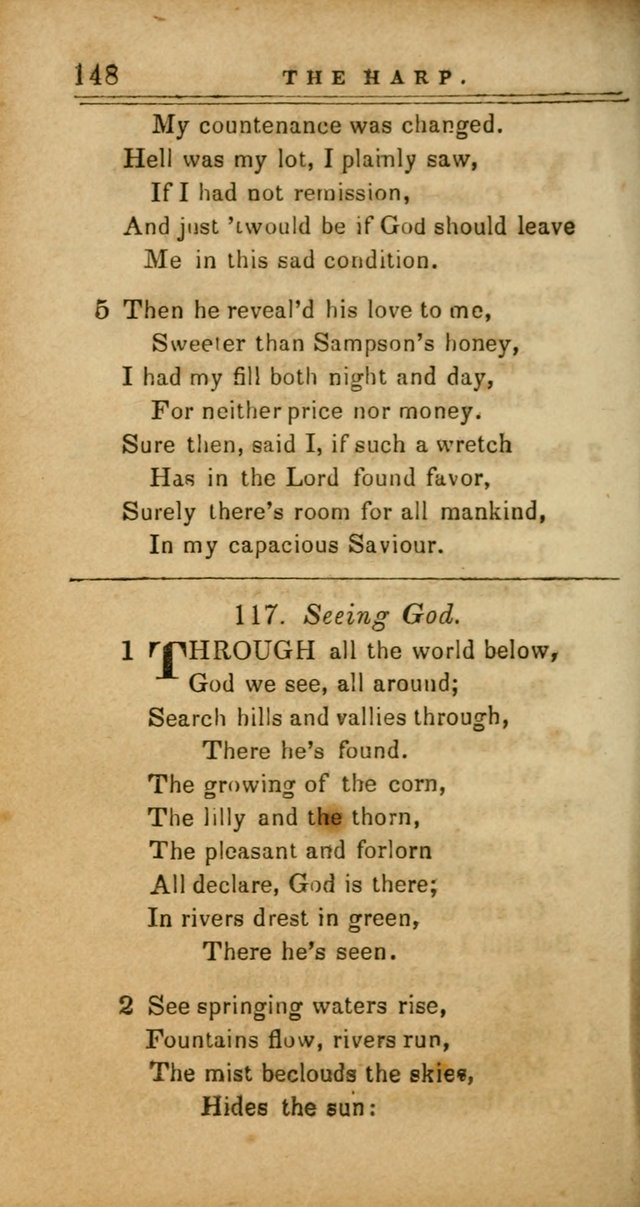 The Harp: being a collection of hymns and spiritual songs, adapted to all purposes of social and religious worship page 148