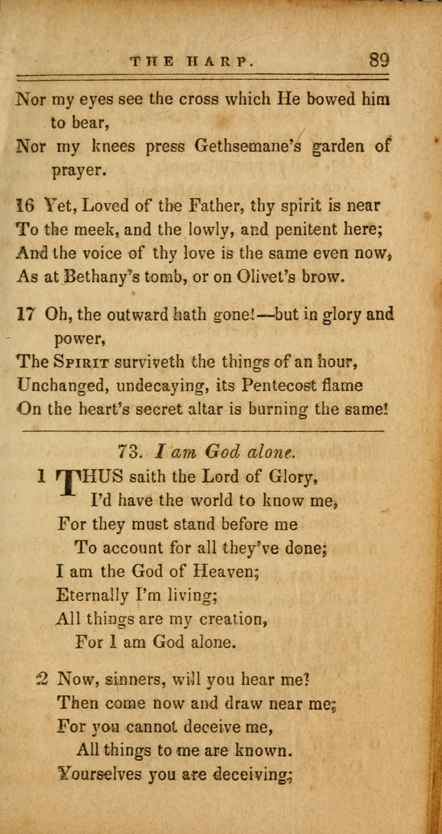 The Harp: being a collection of hymns and spiritual songs, adapted to all purposes of social and religious worship page 89