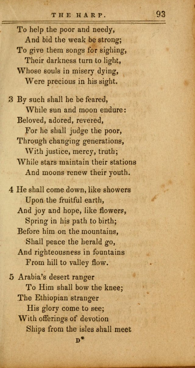 The Harp: being a collection of hymns and spiritual songs, adapted to all purposes of social and religious worship page 93