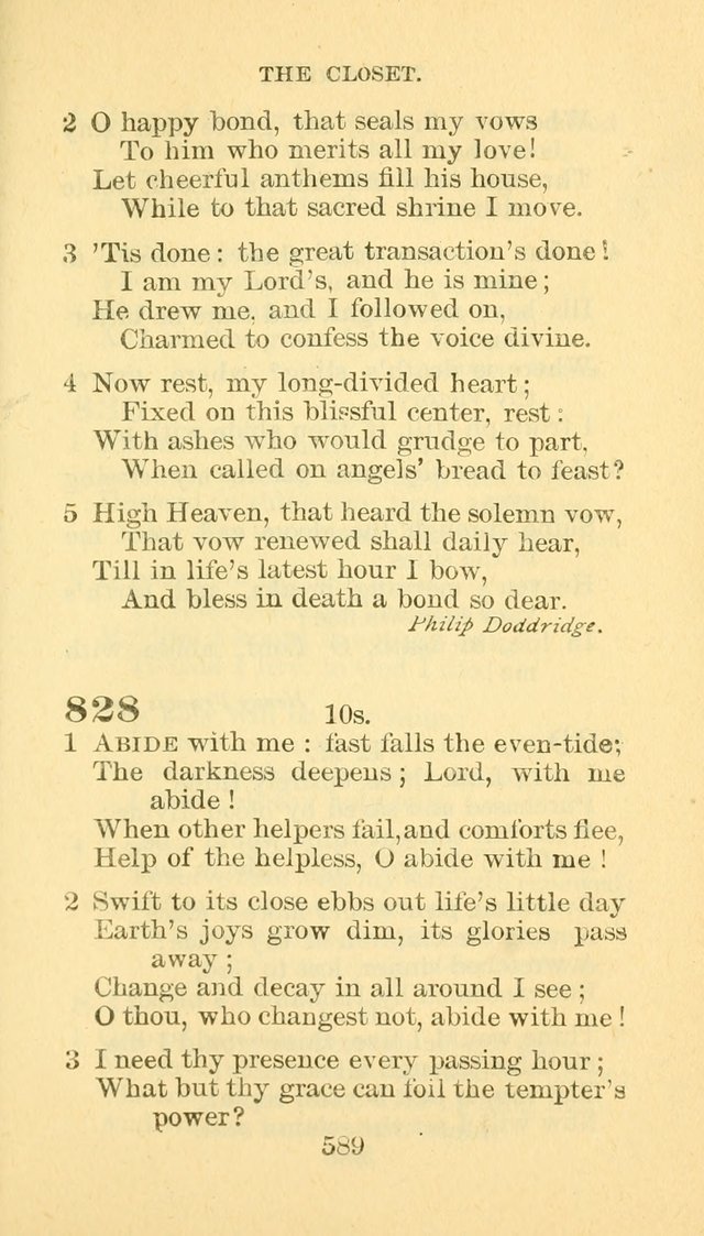 Hymn Book of the Methodist Episcopal Church, South page 596