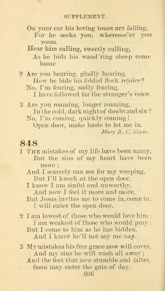 Hymn Book of the Methodist Episcopal Church, South page 613