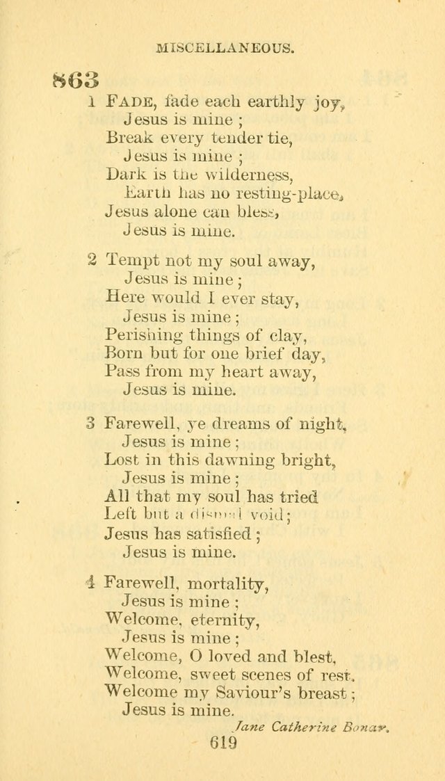 Hymn Book of the Methodist Episcopal Church, South page 626