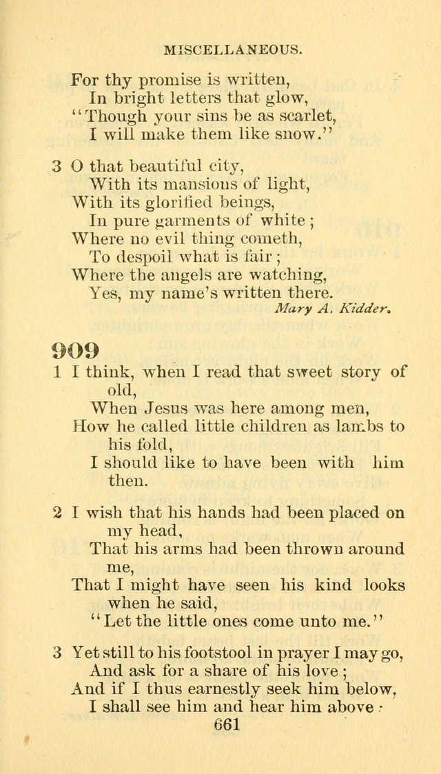 Hymn Book of the Methodist Episcopal Church, South page 668