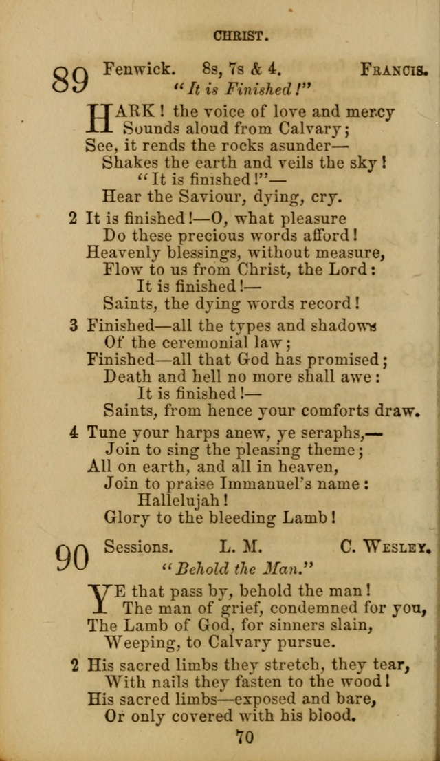 Hymn Book of the Methodist Protestant Church. (11th ed.) page 72
