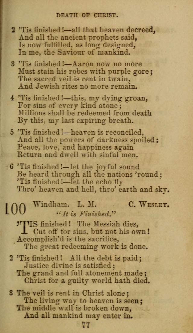 Hymn Book of the Methodist Protestant Church. (11th ed.) page 79