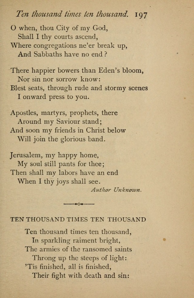 A Handy Book of Old and Familiar Hymns page 197