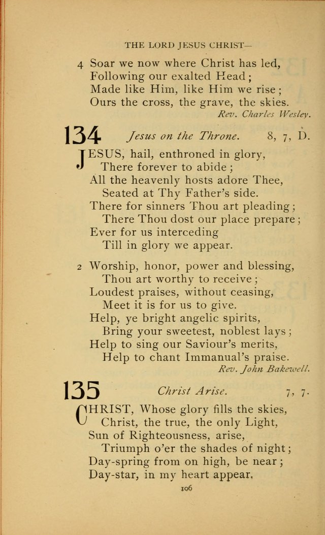 Hymn Book of the United Evangelical Church page 106