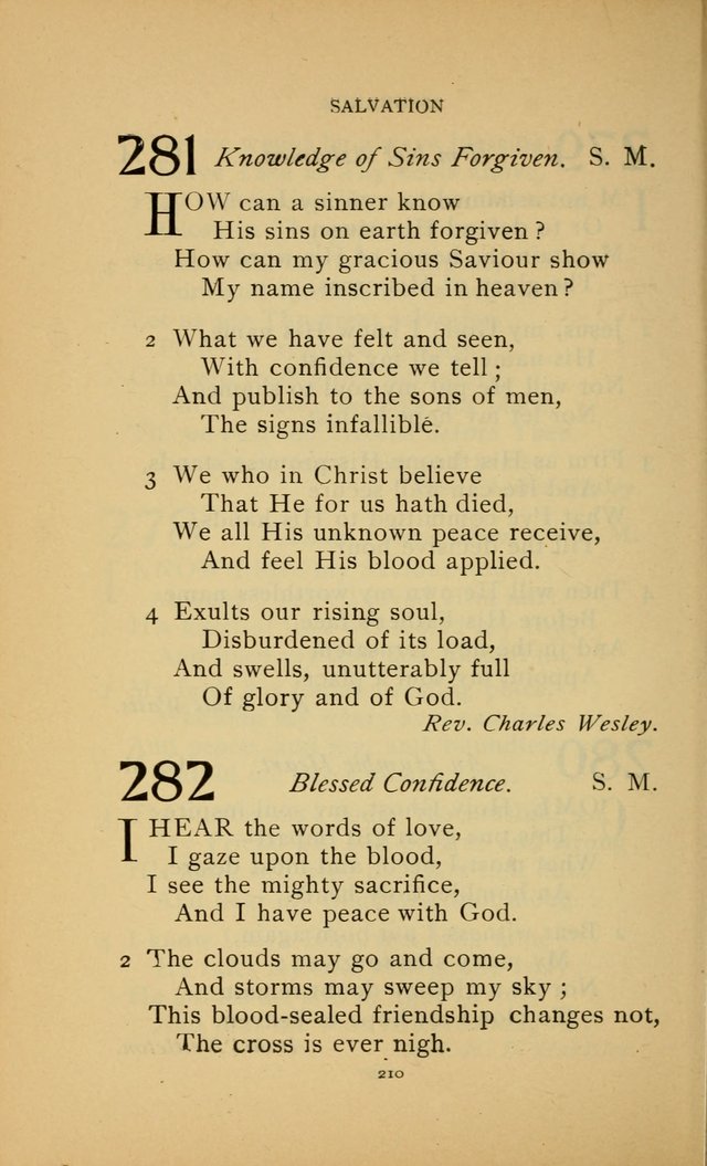 Hymn Book of the United Evangelical Church page 210