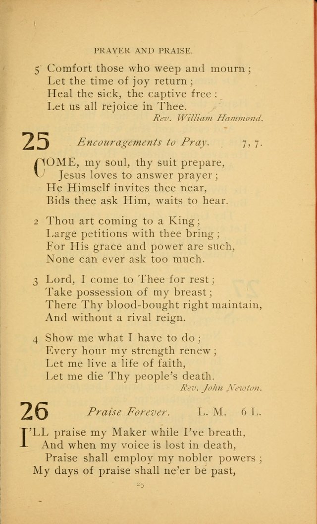 Hymn Book of the United Evangelical Church page 25