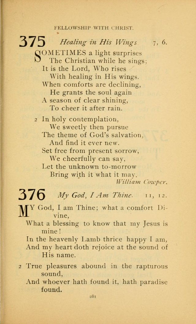 Hymn Book of the United Evangelical Church page 281