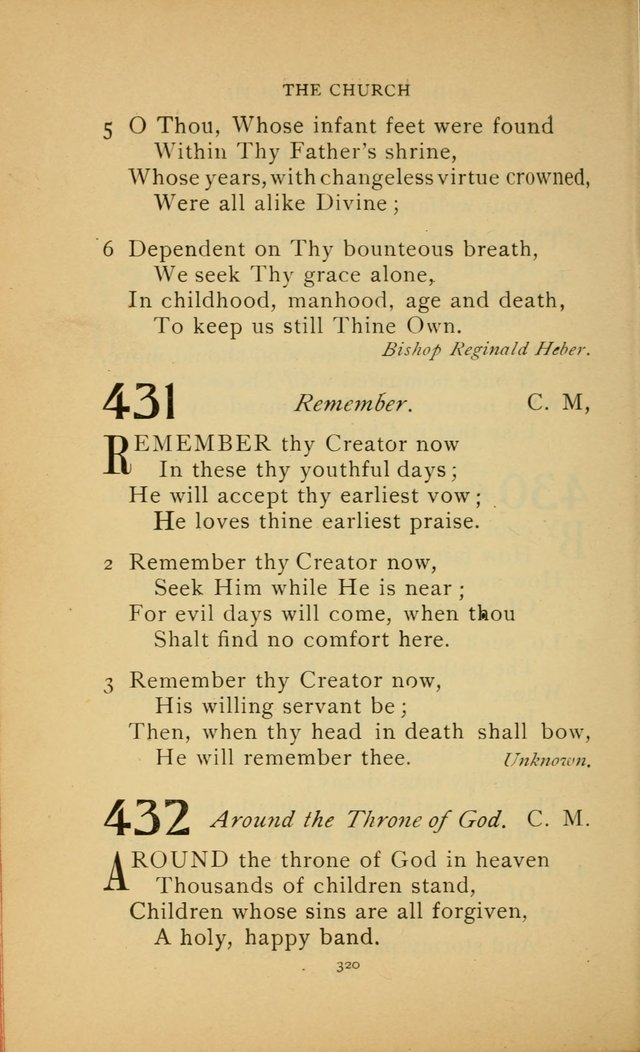 Hymn Book of the United Evangelical Church page 320