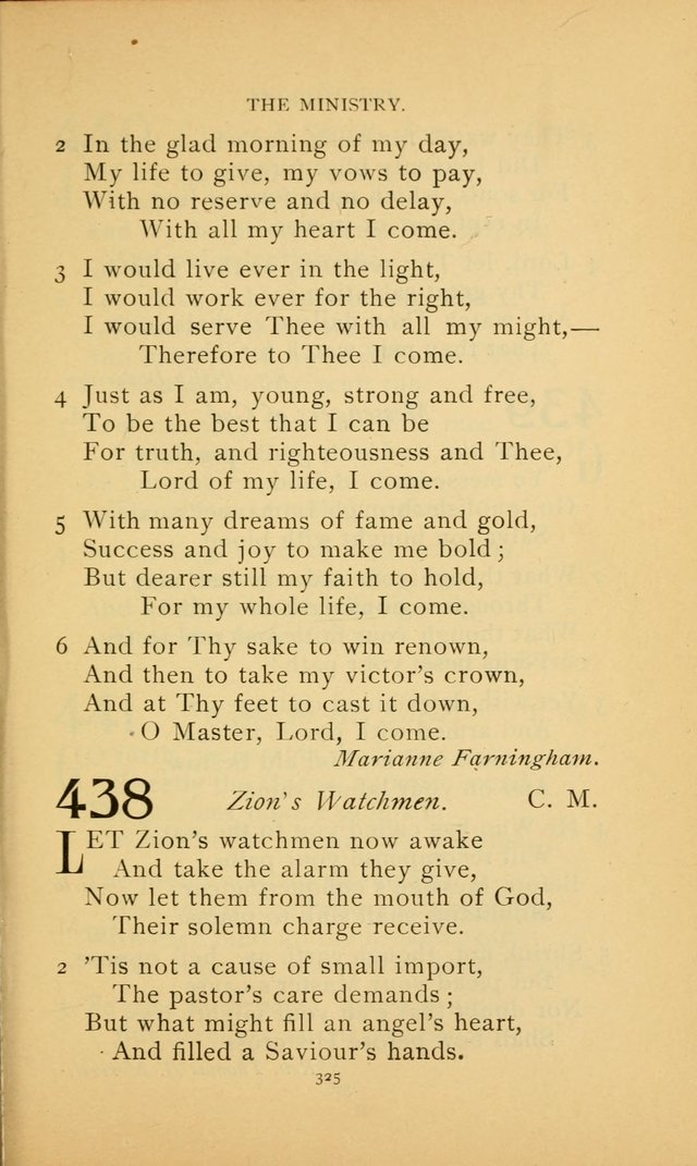 Hymn Book of the United Evangelical Church page 325