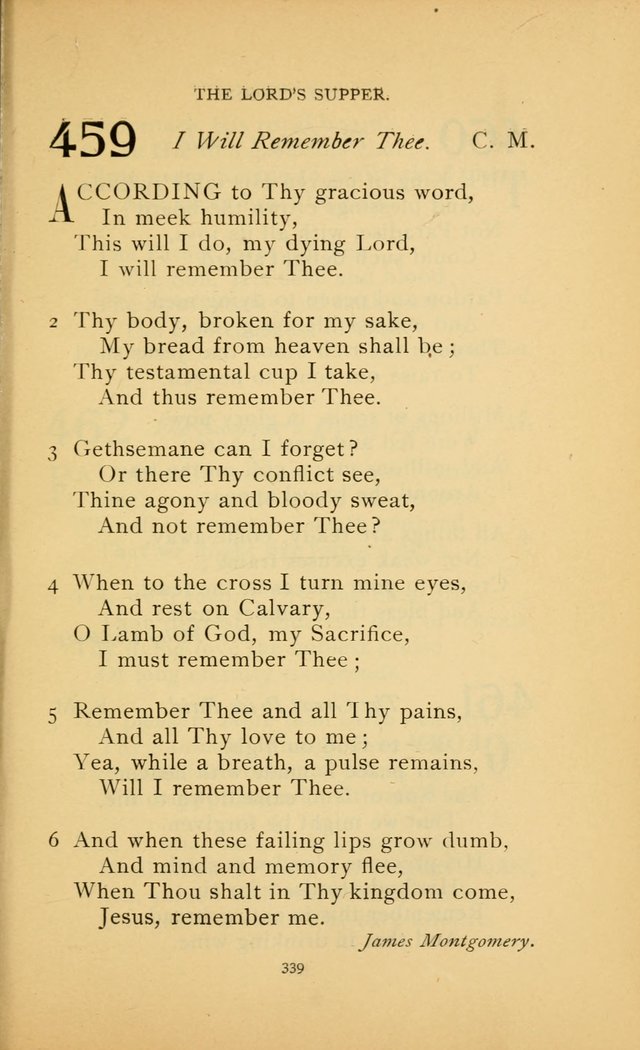 Hymn Book of the United Evangelical Church page 339
