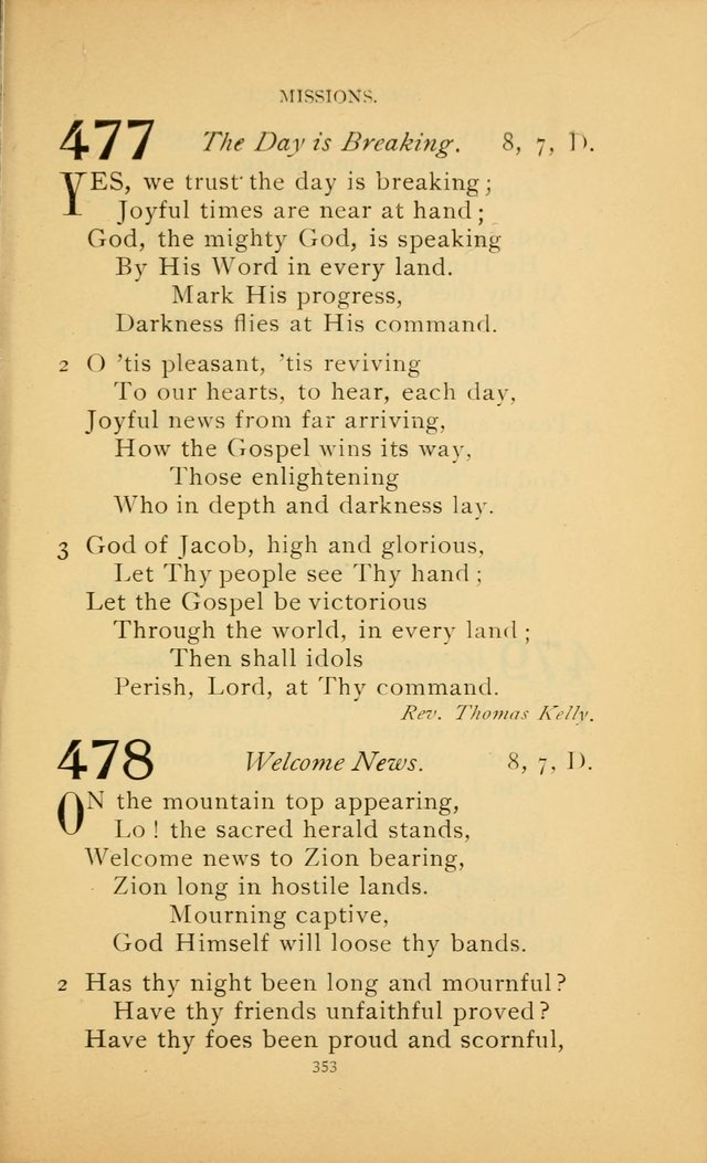 Hymn Book of the United Evangelical Church page 353