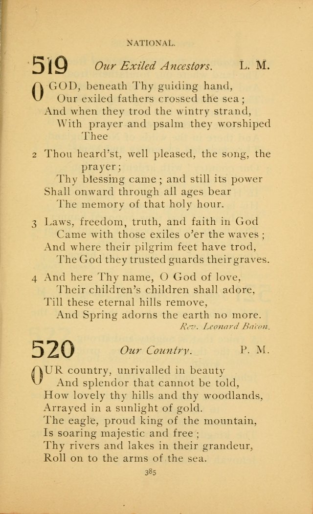Hymn Book of the United Evangelical Church page 385