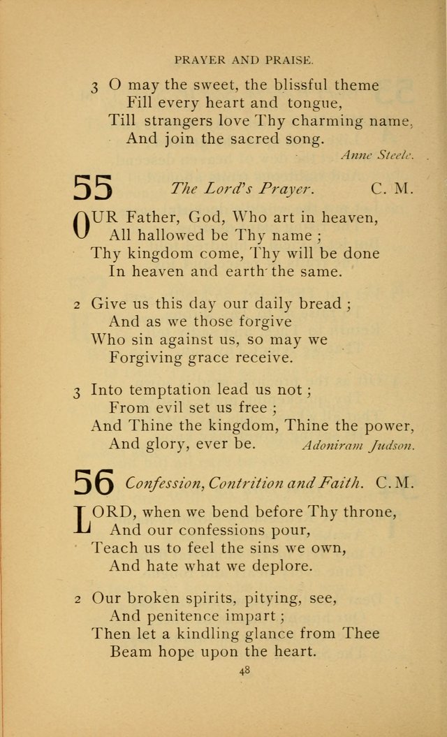 Hymn Book of the United Evangelical Church page 48